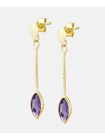 Vanlere Ohrhänger aus 375 Gelbgold mit Amethyst