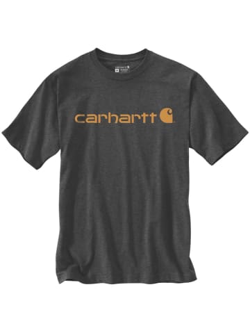 CARHARTT  Logo T-Shirt in dunkelgrau