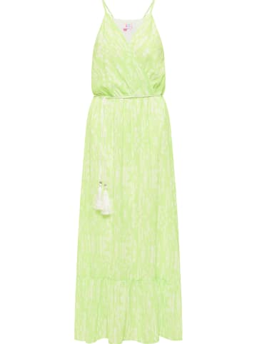 IZIA Damen Midikleid Mit Batikprint in Grün
