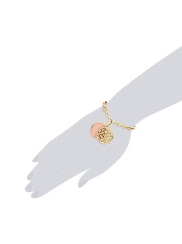 Lulu & Jane Armband Resin aus Metall-Legierung mit Glas in gelbgold