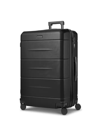 Police London 4 Rollen Trolley 74 cm mit Dehnfalte deep black