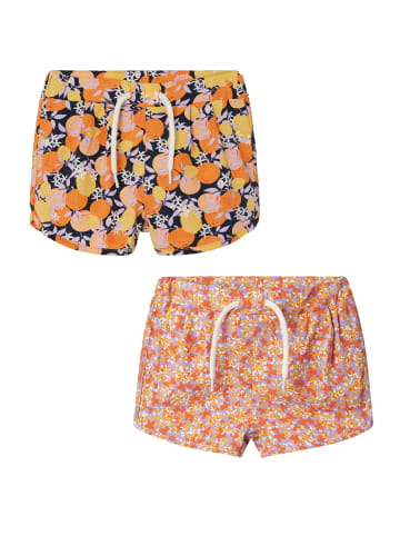 name it Shorts 2er-Set verstellbarer Bund Seitentaschen in Blau-Rosa