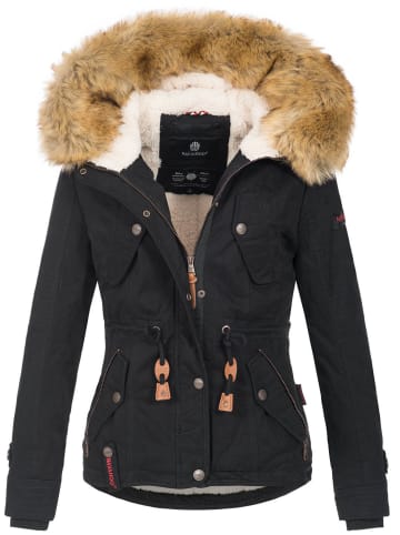 Navahoo Winterjacke Navahoo Pearl Damen Jacke in Schwarz