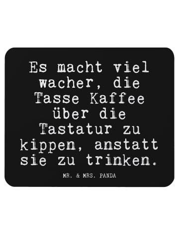 Mr. & Mrs. Panda Maus Pad Es macht viel wacher,... mit Spruch in Schwarz