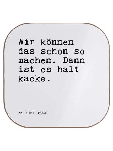 Mr. & Mrs. Panda Tischschoner Wir können das schon... mit Spruch in Weiß