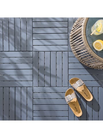 home24 33er-Set Terrassenfliese Temai Typ A in Grau