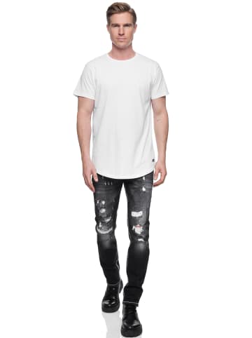 Rusty Neal Jeans Hose "MINO" Slim Fit Stretch Destroyed-Pants in Black Used
