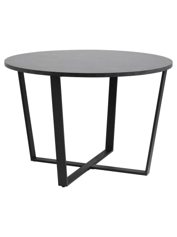 ebuy24 Esstisch Amst Schwarz 110 x 110 cm