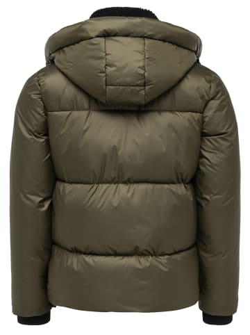 Humy Winterjacke mit Kapuze in Olive