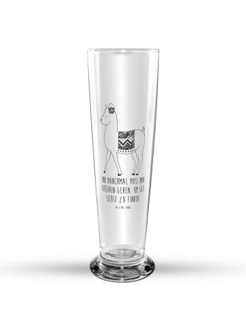 Mr. & Mrs. Panda Bierglas Alpaka Stolz mit Spruch in Transparent