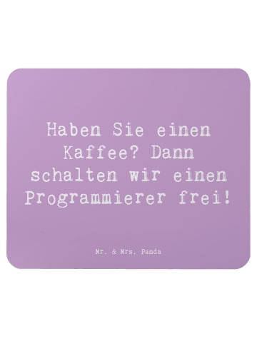 Mr. & Mrs. Panda Mauspad Spruch Programmierer Kaffeezeit mit Spruch in Lavendeltraum