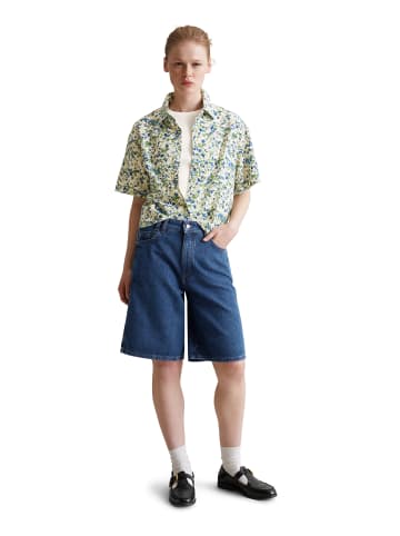 Marc O'Polo DENIM Print-Kurzarm-Bluse relaxed in Medium Blue