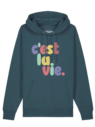 wat? Apparel Sweatshirt c'est la vie in Petrol
