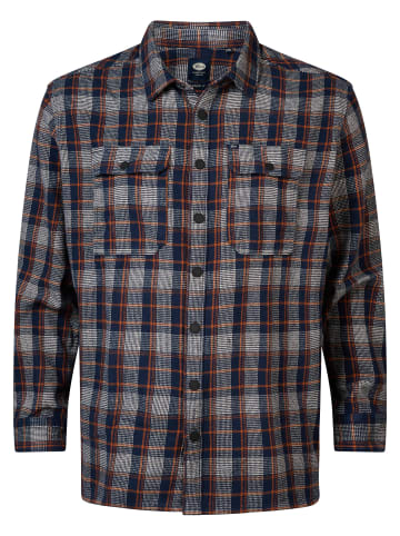 Petrol Industries Karierte Hemd Plus Size Southeast in Blau