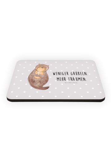 Mr. & Mrs. Panda magnet für kühlschrank Otter Muschel mit Spruch in Grau Pastell