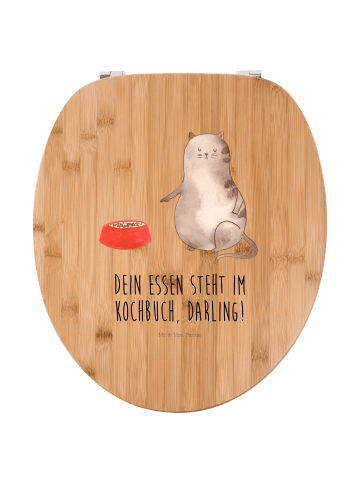 Mr. & Mrs. Panda Klo-Deckel Katze Fressen mit Spruch in Braun