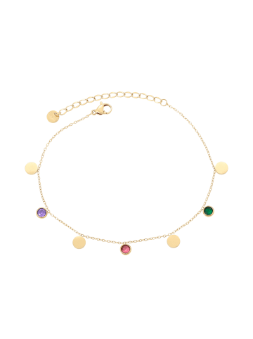 faina Women Station Bracelet With Charms in Gold Multicolor