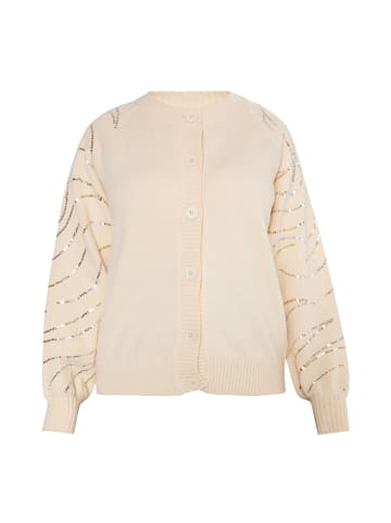usha BLACK LABEL Damen Strick Cardigan in Creme