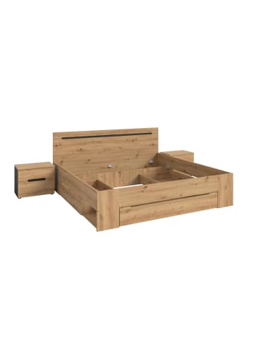 ebuy24 Schlafzimmer-Set Canu (3-teilig) Eiche 284 x 205 cm