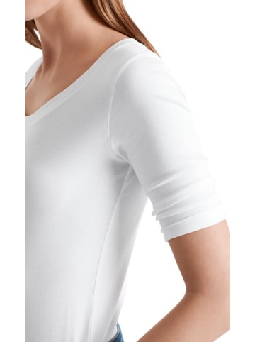 MARC CAIN Hochwertiges Basic-Shirt in Weiß