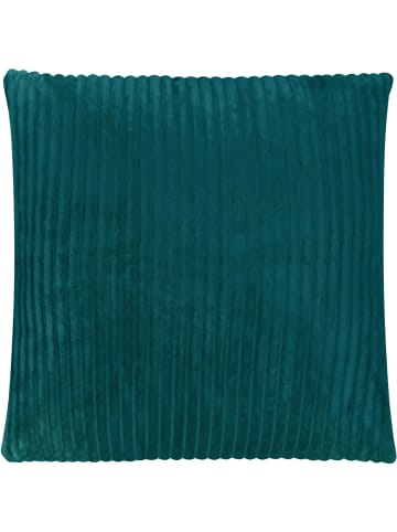 Aspero 2 Kissenbezüge aus Streifen-Flanell 80x80 cm Pilar in Petrol