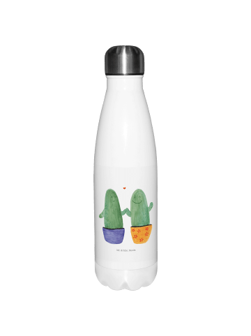 Mr. & Mrs. Panda Thermosflasche Kaktus Liebe ohne Spruch in Weiß