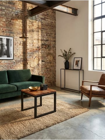 KADIMA DESIGN Beistelltisch 45x40x45 cm Sheesham Massivholz / Metall