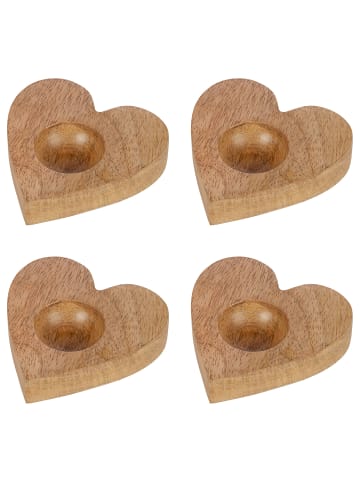 Butlers Eierbecher MANGO DAYS Herz 4er-Set in Braun