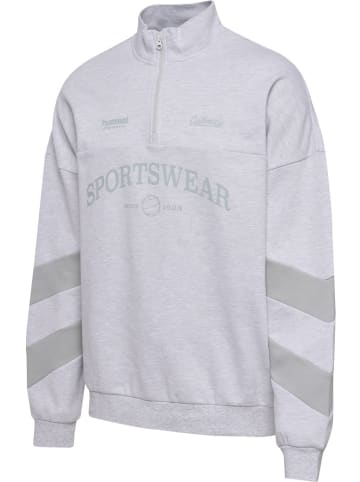 Hummel Jacke "Hmloversized Halfzip SW" in Grau