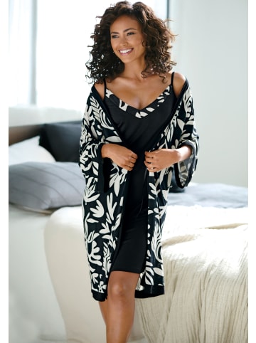 French Connection Kimono in schwarz bedruckt