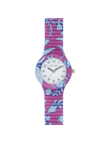Hip Hop Analoguhr flora weiss
