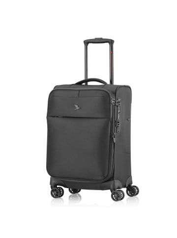 Pack Easy GoUp 4 Rollen Kabinentrolley S 53 cm mit Dehnfalte schwarz