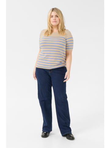 KAFFE curve Strickpullover KClizzy in Feather Gray Mel./Blue