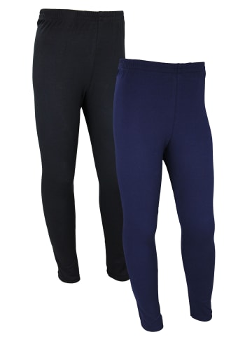 TupTam Mädchen Lange Leggings 2er Pack in dunkelblau