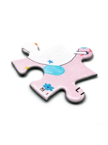 Mr. & Mrs. Panda Puzzle Einhorn Baby mit Spruch in Rot Pastell