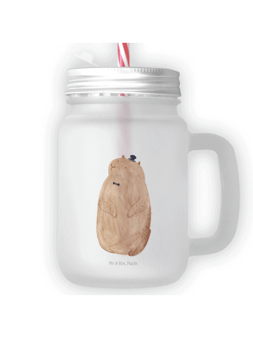 Mr. & Mrs. Panda Blümchentailglas Murmeltier ohne Spruch in Transparent