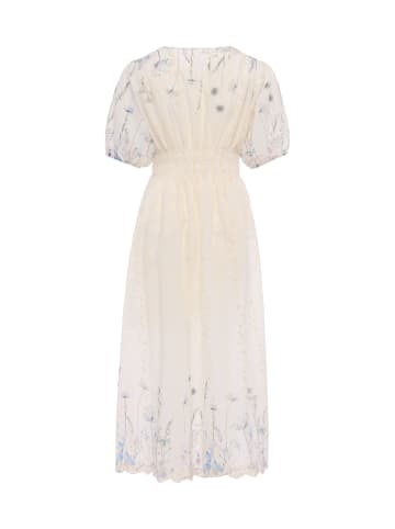 LYNNEA Women Dress in Cream Blue