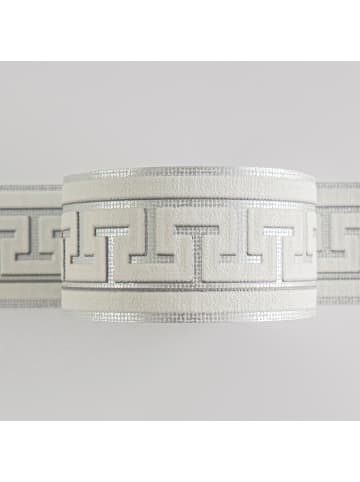A.S. Création Bordüre Antique Ornament in Silber-Weiß