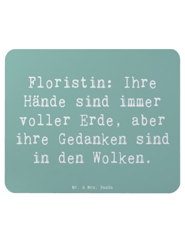 Mr. & Mrs. Panda Mousepad Spruch Floristin Tagträumerin mit Spruch in Meeresbrise