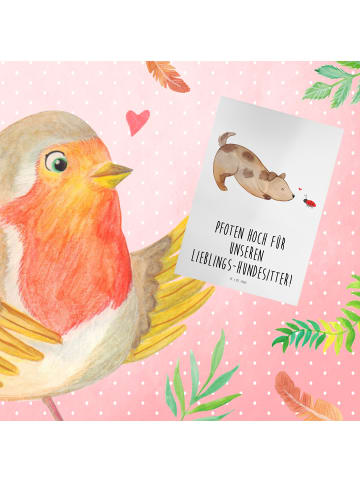 Mr. & Mrs. Panda Grußkarte Lieblings-Hundesitter mit Spruch in Weiß