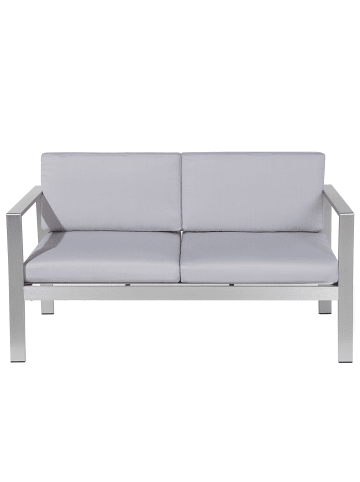 Beliani Gartenbank SALERNO in Grau - (W) 142 x (H) 80 x (L) 70 cm