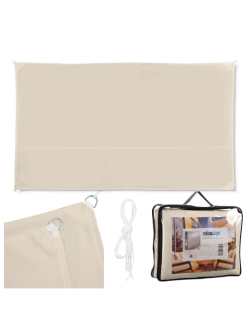 relaxdays Sonnensegel in Beige - (B)200 x (T)400 cm