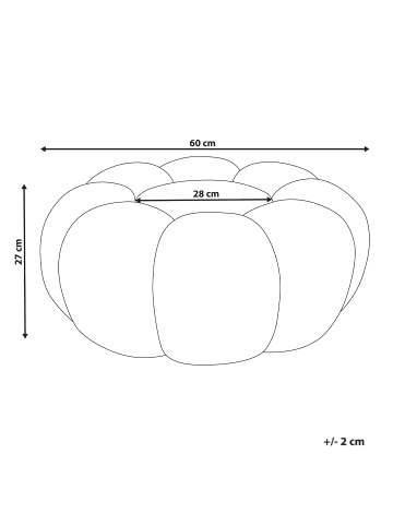 Beliani Pouf BEAUFORT in Grün - (W) 60 x (H) 27 x (L) 60 cm