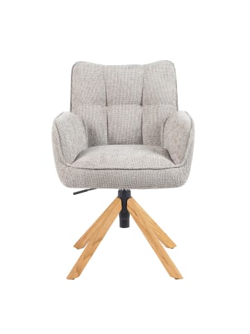 DUBI Möbel 2er-Set: Bürostuhl Mika-Keno in Hellgrau - (B)59 x (H)85 x  (T)66 cm