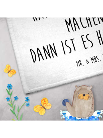 Mr. & Mrs. Panda gäste wc handtuch Alpaka Blume mit Spruch in Weiß