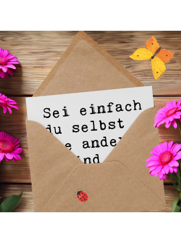 Mr. & Mrs. Panda Glückwunschkarte Spruch Selbstakzeptanz Einziga... in Weiß