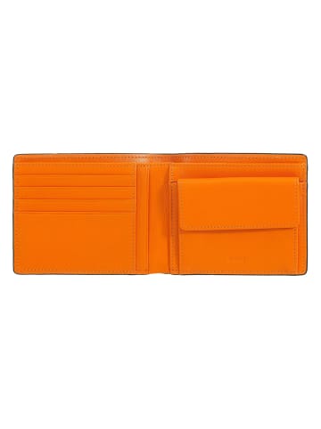 DuDu Up Geldbörse Leder 12.5 cm in black-orange