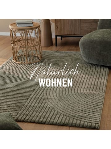 Wecon Home Kurzflorteppich Bolen in oliv grün