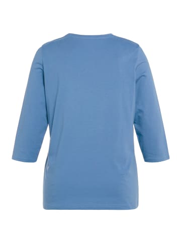 Ulla Popken Shirt in mattes blau