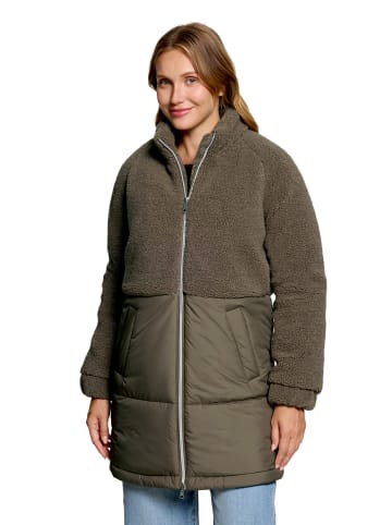 CARTOON Kuscheljacke mit Plüsch in Braun